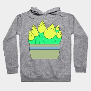 Cute Cactus Design #70: Yellow Top Succulents Hoodie